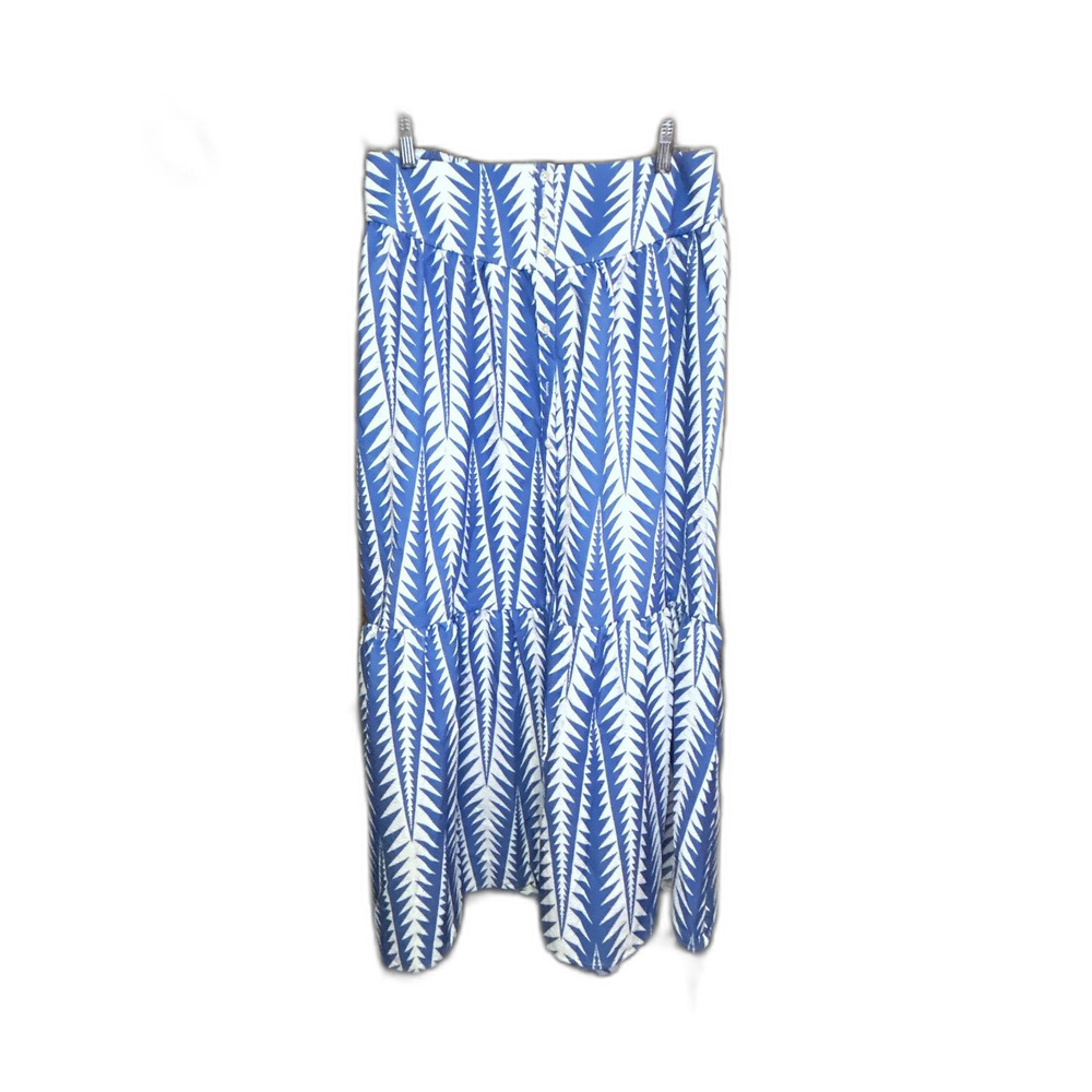 Cupshe Women's Maxi Skirt Size Large Blue and White NWT - Picture 3 of 7